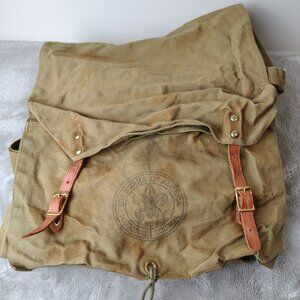 Vintage BOY SCOUTS OF AMERICA Bag Brown National Council Canvas Distressed